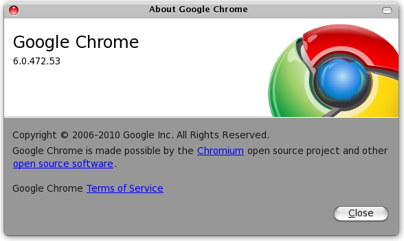 Google Chrome 6.0.472.53