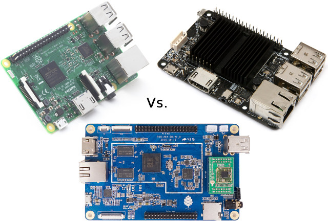 Raspberry Pi 3 vs. ODROID-C2 vs. PINE64